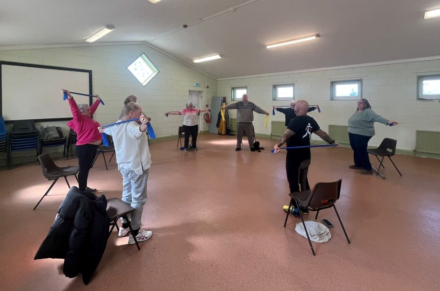Exercise class at Downs Farm