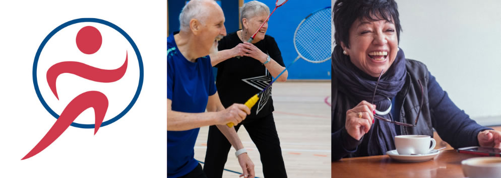 Badminton players and socialising