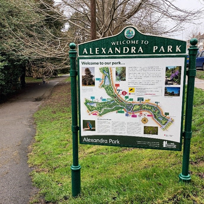 Alexandra Park new notice board